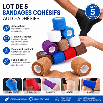 FlexBand™||     Lot de 5 Bandes Cohésives